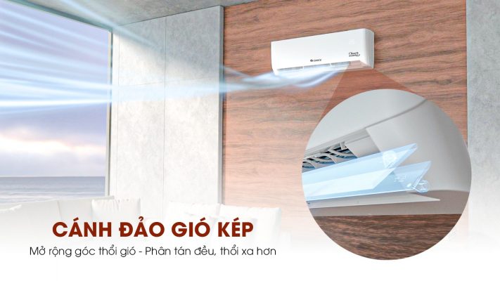 Cánh đảo gió kép – phân tán hơi lạnh khắp không gian